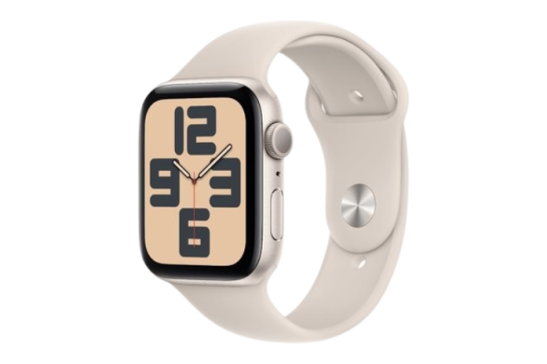Apple Watch SE 2 2024 GPS 40mm Starlight Aluminum Case with Starlight Sport Band - M/L (MXEG3)