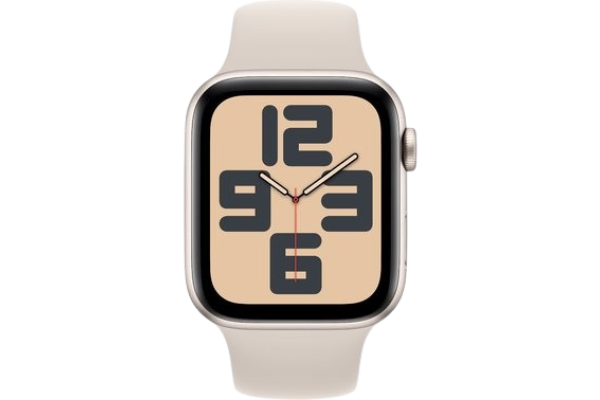 Apple Watch SE 2 2024 GPS 40mm Starlight Aluminum Case with Starlight Sport Band - M/L (MXEG3)