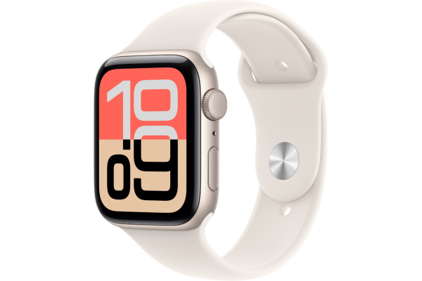 Apple Watch SE 3 2025 GPS 40mm Starlight Aluminum Case with Starlight Sport Band - S/M (MEH34)