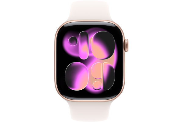 Apple Watch Series 11 GPS 42mm Rose Gold Aluminium Case with Light Blush Sport Band - S/M (MEU04)