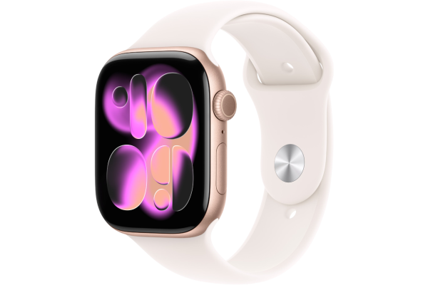 Apple Watch Series 11 GPS 42mm Rose Gold Aluminium Case with Light Blush Sport Band - S/M (MEU04)