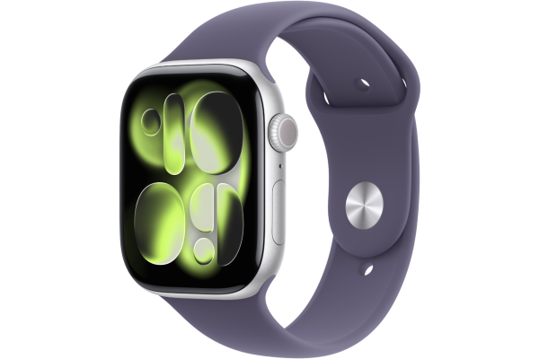 Apple Watch Series 11 GPS 42mm Silver Aluminium Case with Purple Fog Sport Band - S/M (MEU64)