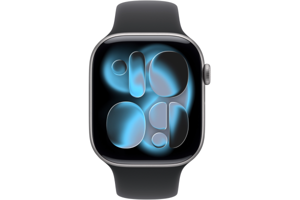 Apple Watch Series 11 GPS 42mm Space Grey Aluminium Case with Black Sport Band - S/M (MEQW4)
