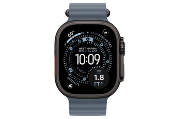 Apple Watch Ultra 3 GPS + Cellular 49mm Black Titanium Case with Anchor Blue Ocean Band (MGCJ4)