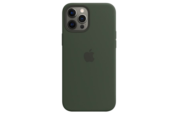Apple Original Silicone Case Cyprus Green with MagSafe for iPhone 12 Pro Max