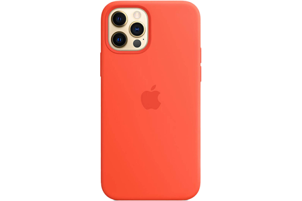 Apple Original Silicone Case Electric Orange with MagSafe for iPhone 12 Pro Max