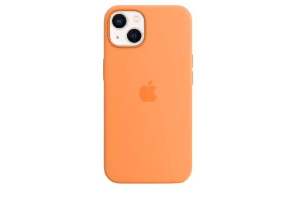 Apple Original Silicone Case Marigold with MagSafe for iPhone 13