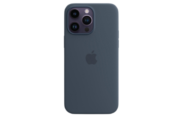 Apple Original Silicone Case Storm Blue with MagSafe for iPhone 14 Pro Max