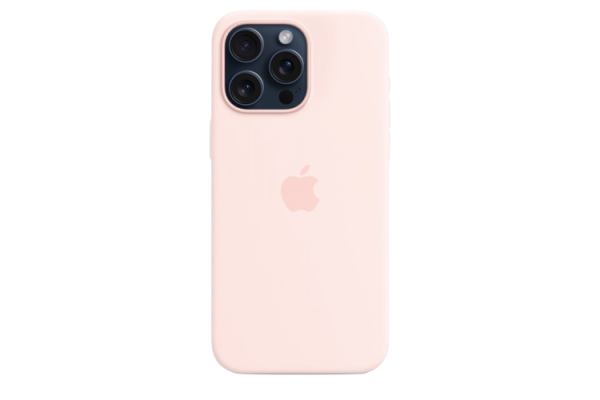 Apple Original Silicone Case Light Pink with MagSafe for iPhone 15 Pro Max