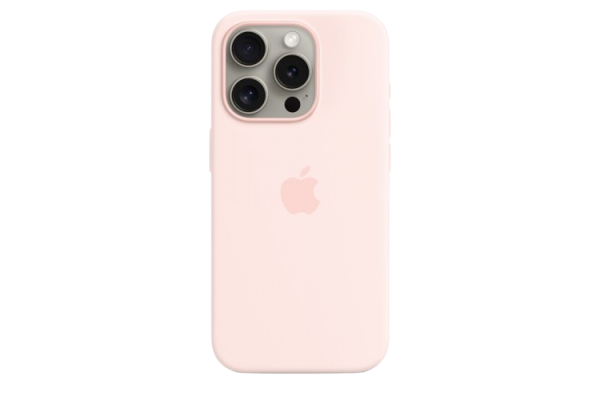 Apple Original Silicone Case Orange Sorbet with MagSafe for iPhone 15 Pro