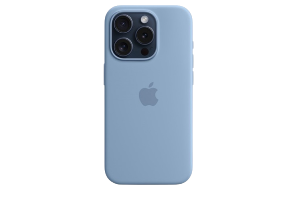 Apple Original Silicone Case Winter Blue with MagSafe for iPhone 15 Pro